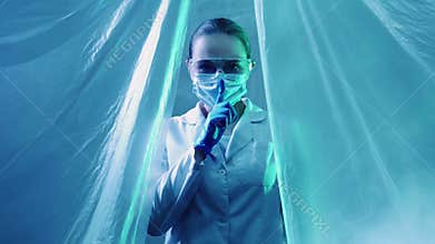 conspiracy theory scientist shush laboratory tent