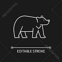 Formosan bear white linear icon for dark theme.