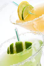 Margarita cocktails closeup