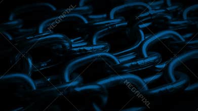 Metal Chains In The Dark Moving Shot