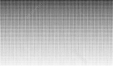Dot perforation texture. Dots halftone seamless pattern. Fade shade gradient. Noise gradation border. Black patern isolated on whi