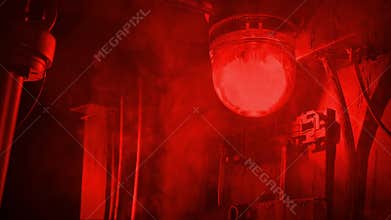 Red Alert Light Going Off With Steam Blasting