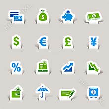 Paper Cut - Finance icons
