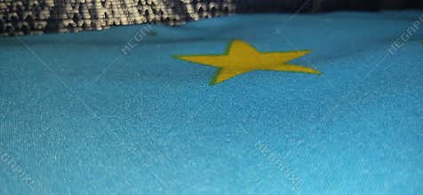 Take a yellow star logo shot and it& x27;s my bed sheet logo