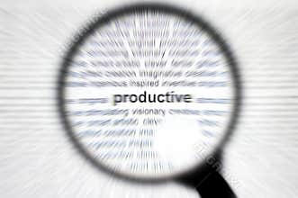 Focus or concentrate productive business concept