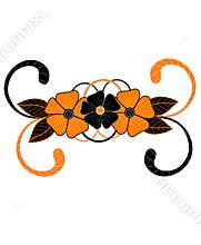 Hand-drawn artistic tiger flower