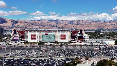 Front view of Levi\'s Stadium in Santa Clara, California,