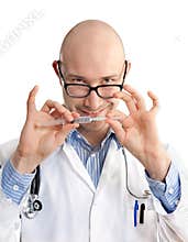 Doctor with injector
