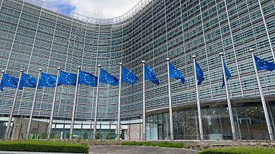 The headquarters of the European Commission in the Berlaymont building in the European Quarter.