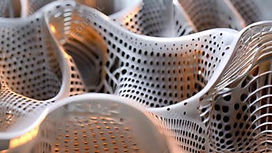 A mazelike series of lines overlap and intersect to create a knotlike pattern representing the complex and convoluted