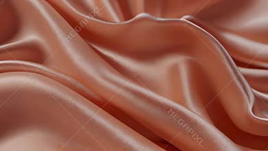 Peach slow motion soft satin wave, light effect, peach full colors, texture with smooth flowing patterns, background