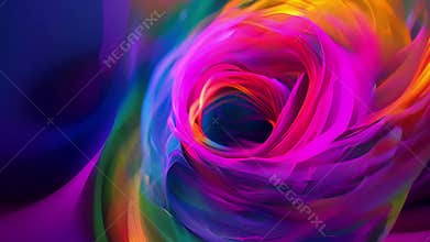 Brightlycolored threads resembling rainbowcolored ss coil and intertwine to demonstrate the intricacy and complexity of