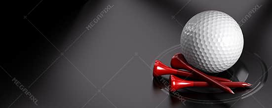 Golf Ball and Tee