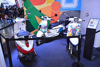 Peugeot scooter at Makina Moto Show in Pasay, Philippines
