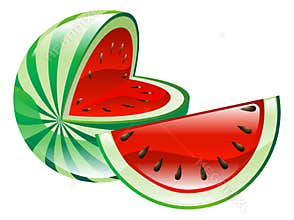 Illustration of watermelon fruit icon clipart