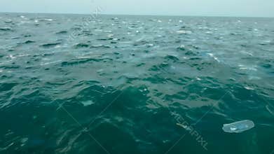 Serious environmental threat from plastic waste in the ocean.