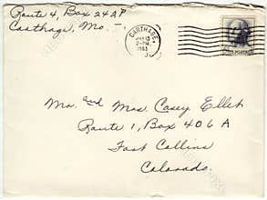 1963 Envelope Cancelled Postage Letter