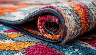 Vacuuming vibrant area rugs for a fresh and clean home environment