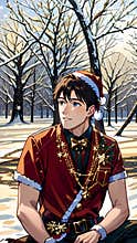 HANDSOME BOY IN CHRISMAST TIME
