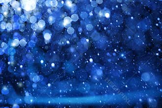 Art Christmas Lights on blue background