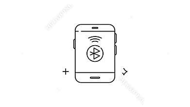 Smartphone display showing Bluetooth symbol and wireless signal