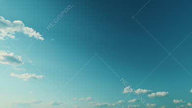 Vast Blue Sky And Clouds. White Curly Clouds In Blue Sky. Beautiful Blue Sky And Clouds.