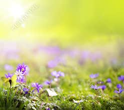 Art abstract spring green background
