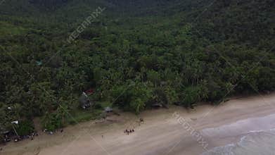 Philippine Paradise: Aerial Drone Views of Stunning Sunsets, Sunrises, and Tropical Beaches with Palm Trees