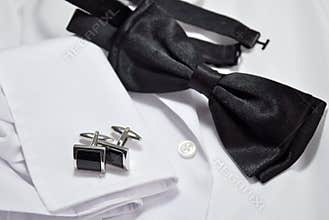Cufflinks and white shirt