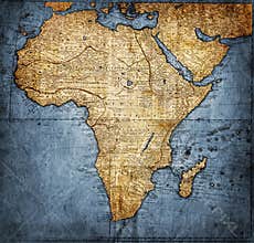 Vintage map Africa