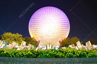Epcot Globe at night