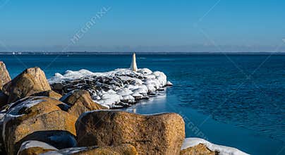 Icy pier in Denmark