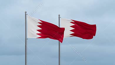Two Bahrain flags