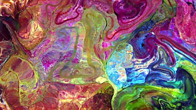 Slow Motion Macro Abstract Pattern Artistic Concept Color Surface Moving Surface Liquid Paint Splashing Art Design Texture