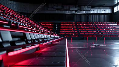 A minimalist modular stadium with customizable seating arrangements for ultimate flexibility