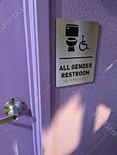 All gender restroom sign America