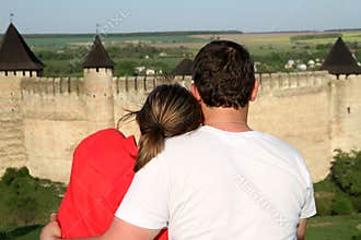 Couple enjoying a view