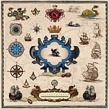 Antique map elements