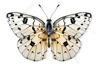 Beautiful Precis Octavia butterfly isolated on a white background with clipping path