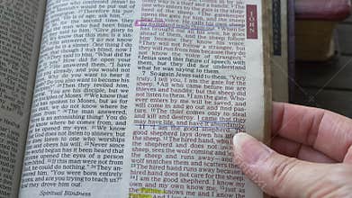 Zoom into the book of John chapter 10 verse 10 of the new testament.