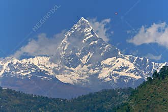 Fish tail mountain view in Annapurna