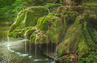 The Bigar waterfall, Romania. Beautiful spring season.