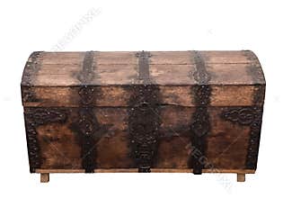 Old wooden chest.