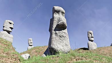 Ancient stone heads at Easter Island