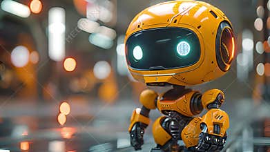 Petite automaton: Small robot baby, cutting-edge design.
