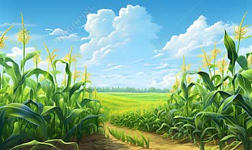 Cereal plant growing in the cornfield animal feed agricultural industry