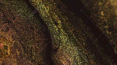 Bokeh light texture wet glitter flow golden black