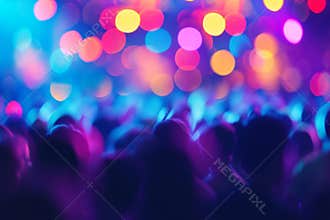 Crowd of people partying raving music concert festival night club clubbing fun dj techno electronic music dancing dance