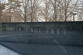Freedom is not free at korean war memorial