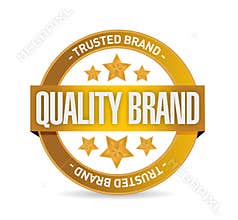 Quality brand seal stamp illustration design